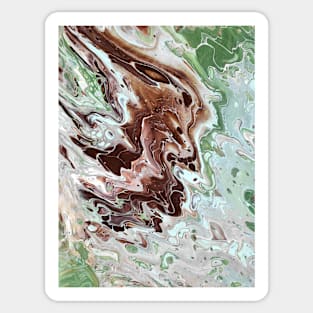 Mint Melt - Abstract Acrylic Pour Sticker